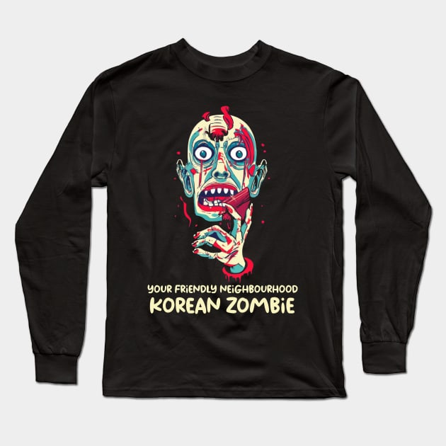 Korean Zombie Long Sleeve T-Shirt by Guncha Kumar